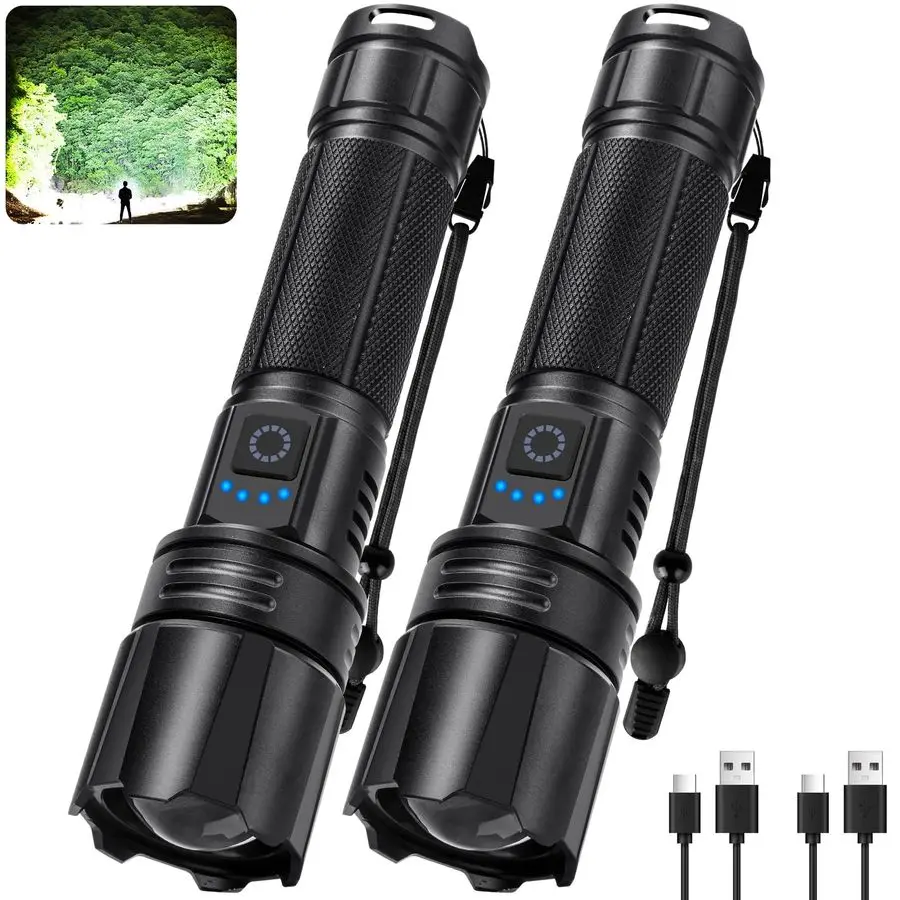 Светодиодные фонарики с высокой светоотдачей, 990,00 люмен, суперяркий фонарик с 5 режимами, мощный водонепроницаемый ручной фонарь, многофункциональный.
Светодиодные фонарики с высокой светоотдачей, 990,00 люмен, суперяркий фонарик с 5 режимами, мощный водонепроницаемый ручной фонарь, многофункциональный.