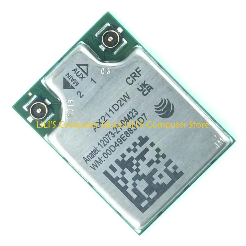 A52B AX211D2W WIFI CARD AX211D2W Адаптер сетевого класса 2.4/5/6GHZ 5374 Мбит/с 160 МГц быстро
A52B AX211D2W WIFI CARD AX211D2W Адаптер сетевого класса 2.4/5/6GHZ 5374 Мбит/с 160 МГц быстро