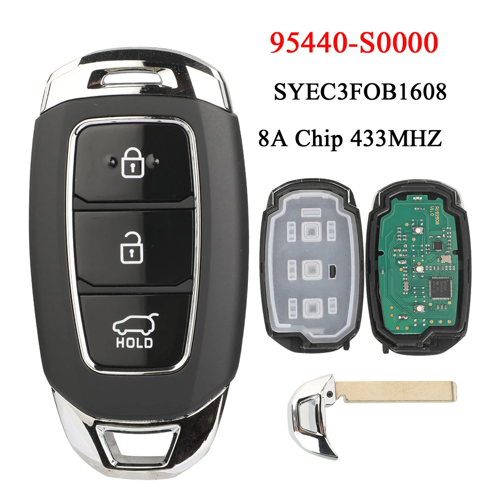 jingyuqin 95440-S0000 Remote Car Key 433Mhz 8A Chip SYEC3FOB1608 For Hyundai I30 N 2017 2018 2019 2020 Smart Keyless Go Control
jingyuqin 95440-S0000 Remote Car Key 433Mhz 8A Chip SYEC3FOB1608 For Hyundai I30 N 2017 2018 2019 2020 Smart Keyless Go Control
