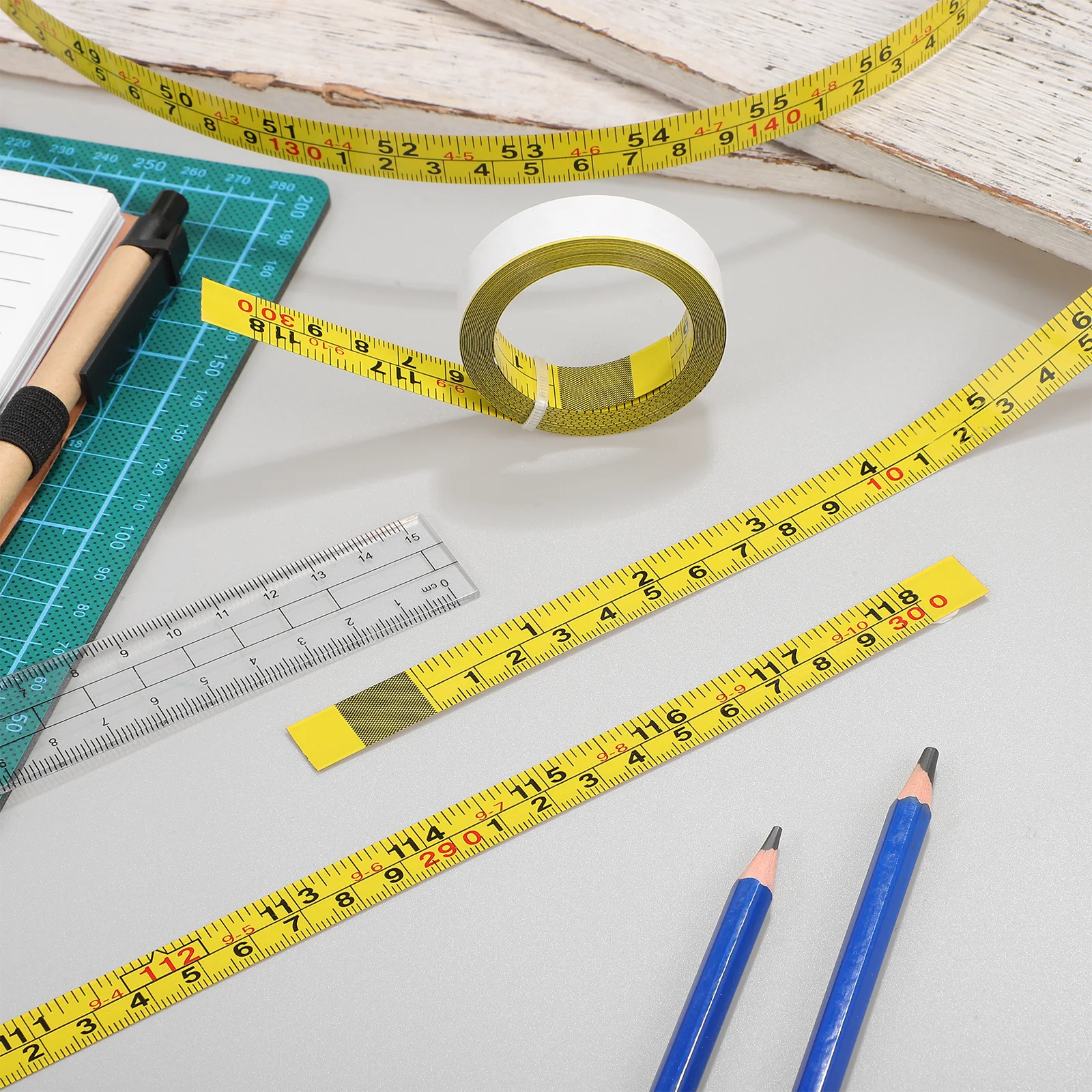 2 Rolls Steel Tape Measure Self Adhesive Measurement Tape Peel Stick Ruler for Woodworking Drafting Workbench Sticky Ruler
2 Rolls Steel Tape Measure Self Adhesive Measurement Tape Peel Stick Ruler for Woodworking Drafting Workbench Sticky Ruler