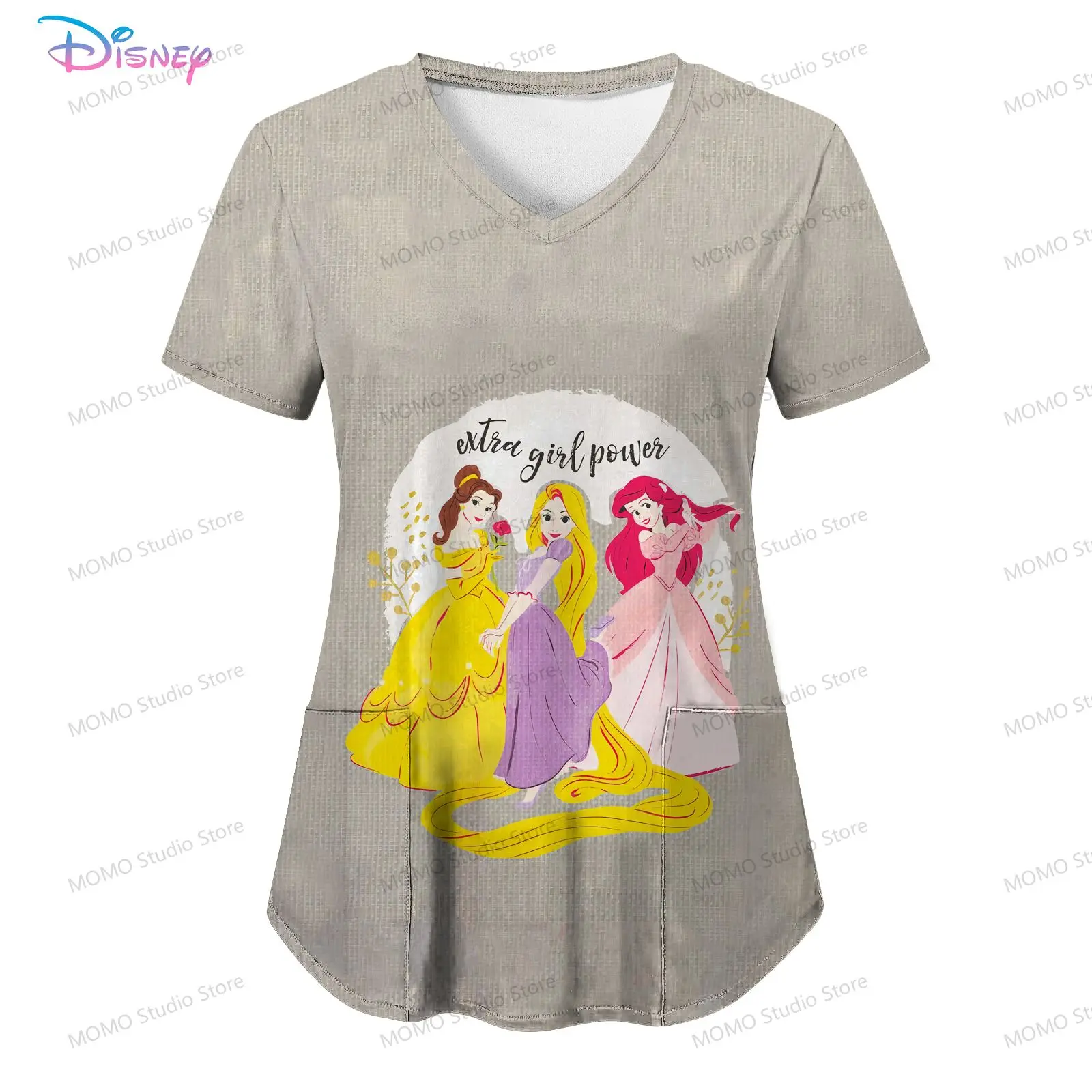 Disney Princess Women's V Neck Nurse Uniform T-Shirt Pocket Woman Clothing Summer Kawaii 2024 S-2XL Y2k Short Sleeve Tee Tops
Disney Princess Women's V Neck Nurse Uniform T-Shirt Pocket Woman Clothing Summer Kawaii 2024 S-2XL Y2k Short Sleeve Tee Tops