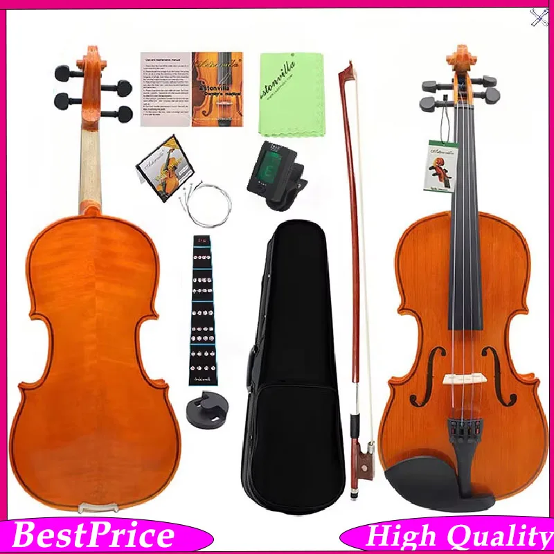 AV-02 Full Size Violin Set Natural Tiger Stripe Gloss Finish Violin for Students And Professionals 1/8 1/2 1/4 3/4 4/4 Violin
AV-02 Full Size Violin Set Natural Tiger Stripe Gloss Finish Violin for Students And Professionals 1/8 1/2 1/4 3/4 4/4 Violin