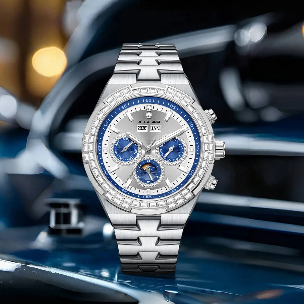 Часы X-GEAR для мужчин, роскошные автоматические механические часы, водонепроницаемые мужские наручные часы, часы из нержавеющей стали
Часы X-GEAR для мужчин, роскошные автоматические механические часы, водонепроницаемые мужские наручные часы, часы из нержавеющей стали