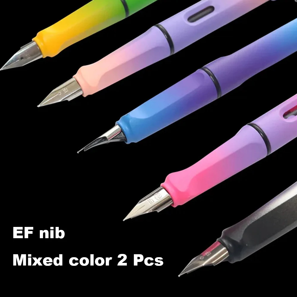 2Pc EF 0.5 0.38mm Gradient Matte Fountain Pens Business Office Fountain Pen Student School Stationery Supplies Ink Colored nibs
2Pc EF 0.5 0.38mm Gradient Matte Fountain Pens Business Office Fountain Pen Student School Stationery Supplies Ink Colored nibs
