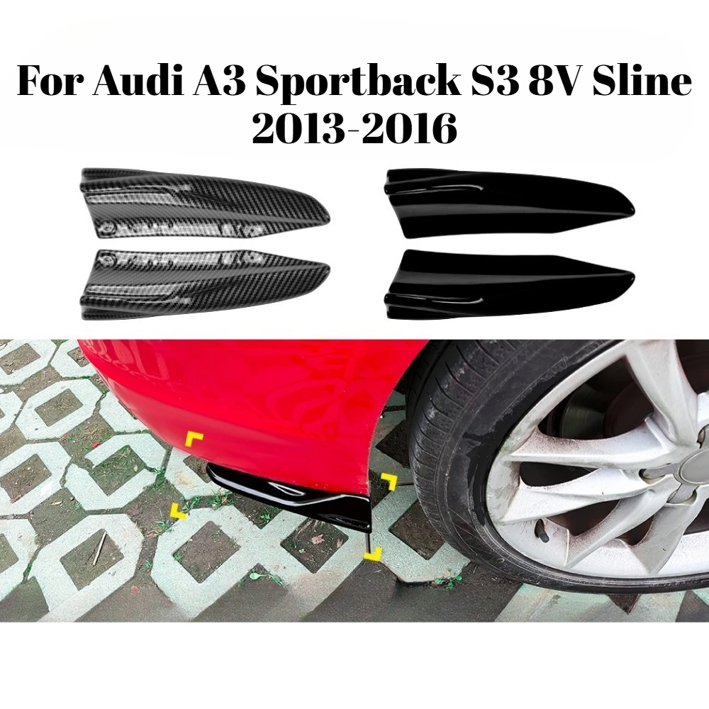 Для Audi A3 Sportback S3 8V Sline 2013-2016: Накладка на угол заднего бампера, глянцевая черная, с узором под карбон, аксессуары для экстерьера автомобиля
Для Audi A3 Sportback S3 8V Sline 2013-2016: Накладка на угол заднего бампера, глянцевая черная, с узором под карбон, аксессуары для экстерьера автомобиля