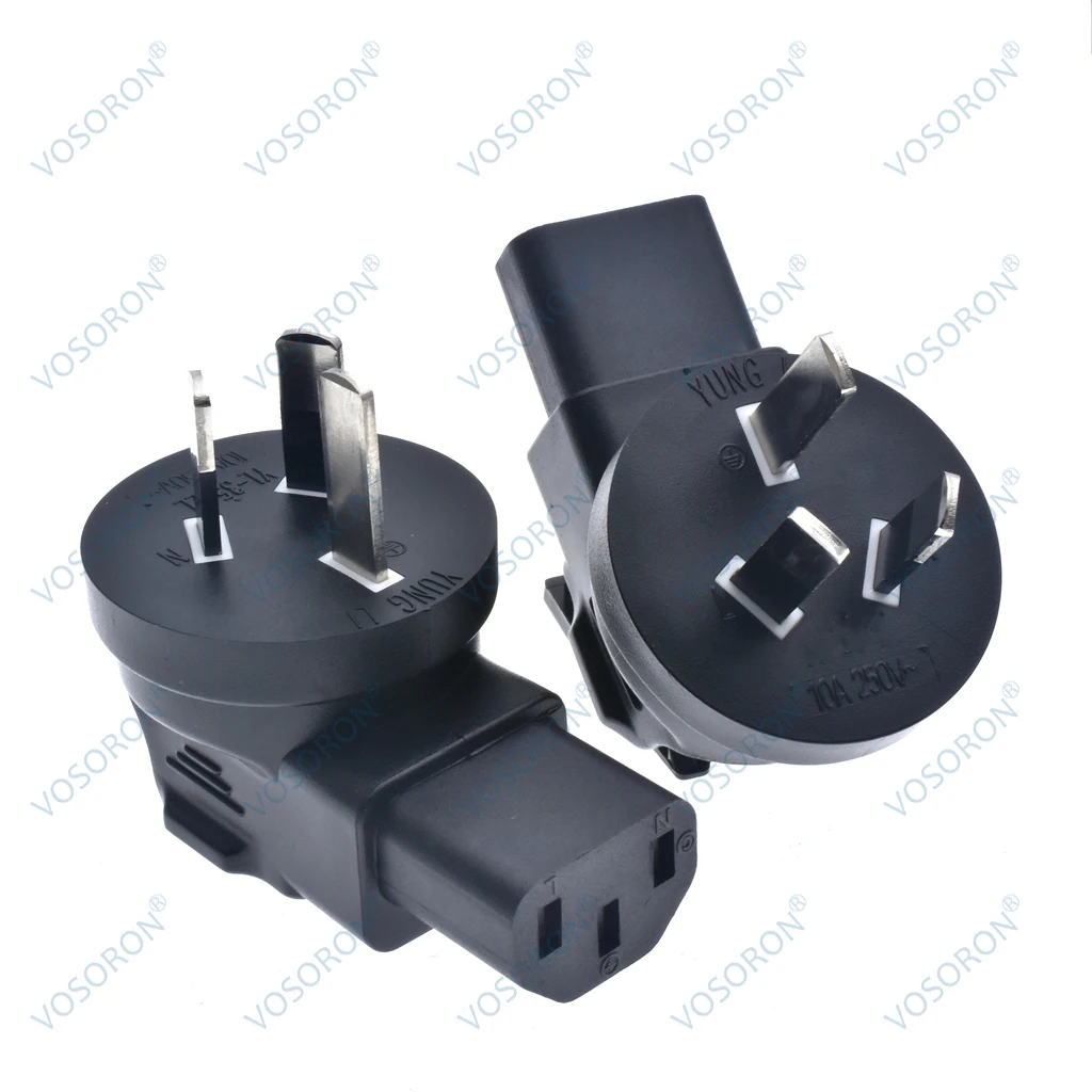 Australia & New Zealand to IEC C13 Angled Plug Adapters,AU 3-Prong Male to C13 Female for PDU Extension Plug
Australia & New Zealand to IEC C13 Angled Plug Adapters,AU 3-Prong Male to C13 Female for PDU Extension Plug