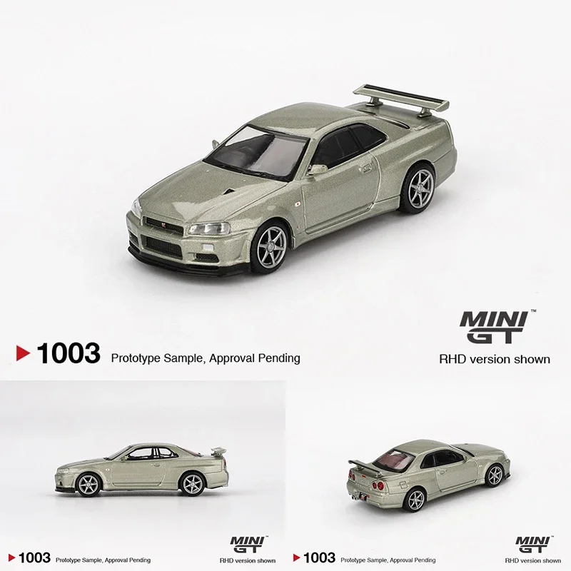 MINIGT In Stock 1003 1:64 Nissan Skyline GTR R34 V Spec II Nür Millenium Jade Diecast Car Model Collection Toys
MINIGT In Stock 1003 1:64 Nissan Skyline GTR R34 V Spec II Nür Millenium Jade Diecast Car Model Collection Toys