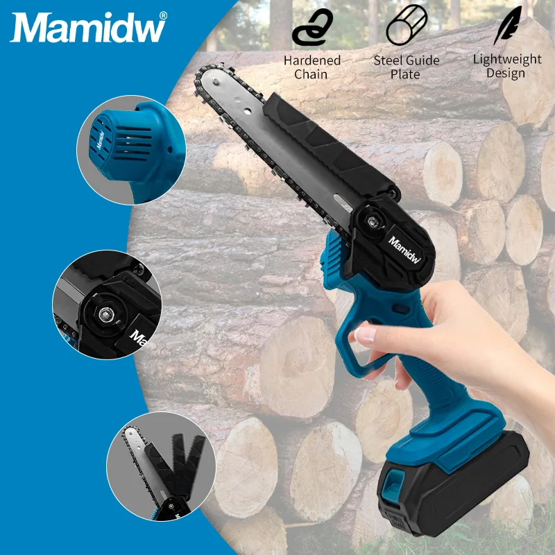 Mamidw Chainsaw for Woodworking with Small Handheld Electric Logging Sawzall Mini Portable Chainsaw For Makita 18v Battery Pin
Mamidw Chainsaw for Woodworking with Small Handheld Electric Logging Sawzall Mini Portable Chainsaw For Makita 18v Battery Pin