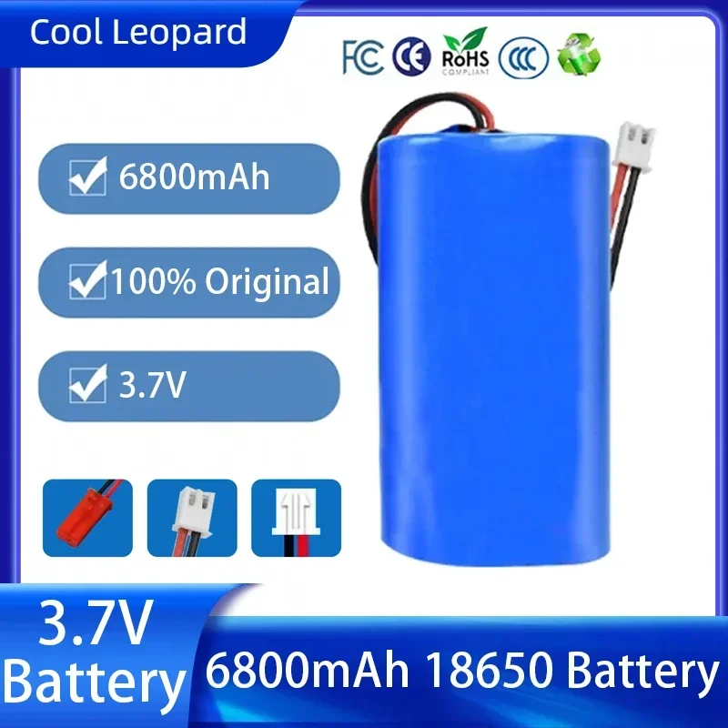 3.7V 18650 Battery Pack, 1S2P 3.7V 6800mAh Rechargeable Lithium ION Battery, for Flashlight Bluetooth Backup Speaker Batteries
3.7V 18650 Battery Pack, 1S2P 3.7V 6800mAh Rechargeable Lithium ION Battery, for Flashlight Bluetooth Backup Speaker Batteries