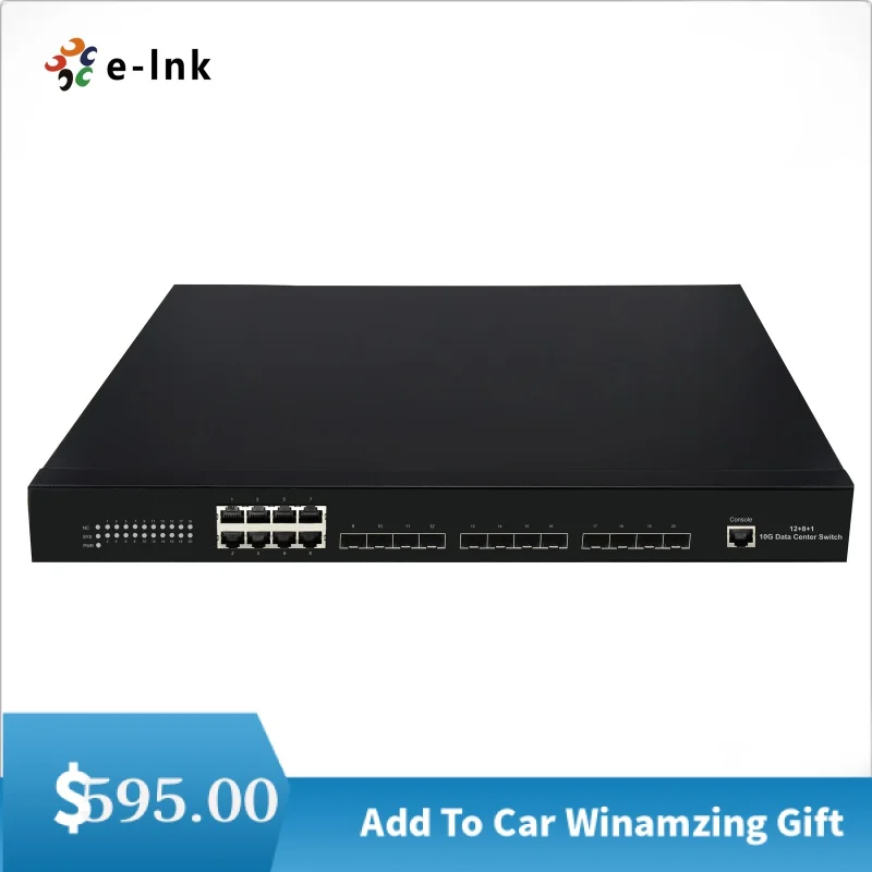 12 Port 10G SFP+ Fiber Ports + 8 10/100/1000M Copper RJ45 Ports Managed Ethernet Fiber Switch
12 Port 10G SFP+ Fiber Ports + 8 10/100/1000M Copper RJ45 Ports Managed Ethernet Fiber Switch