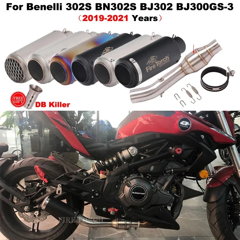 Slip On For Benelli 302S BJ300GS-3 BJ 300GS 2019 2020 2021 Years Motorcycle Exhaust System Muffler Mid Link Pipe With DB Killer
Slip On For Benelli 302S BJ300GS-3 BJ 300GS 2019 2020 2021 Years Motorcycle Exhaust System Muffler Mid Link Pipe With DB Killer