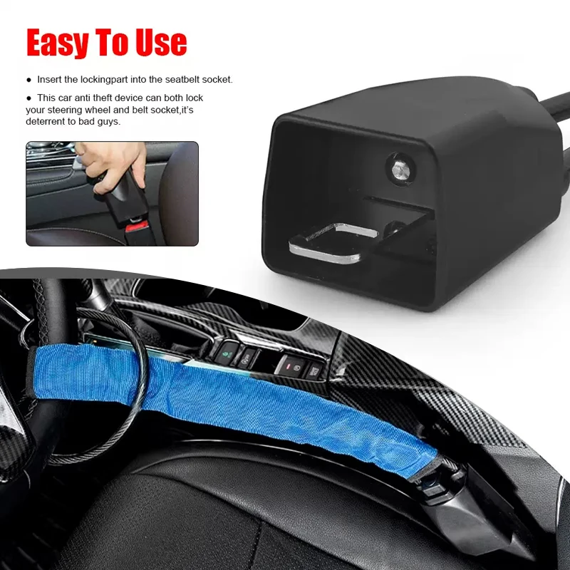 Stainless Steel Car Steering Wheel Lock Enhanced Cable Lock Safe Reliable Anti Theft 4 Colors Fits Most Cars
Stainless Steel Car Steering Wheel Lock Enhanced Cable Lock Safe Reliable Anti Theft 4 Colors Fits Most Cars