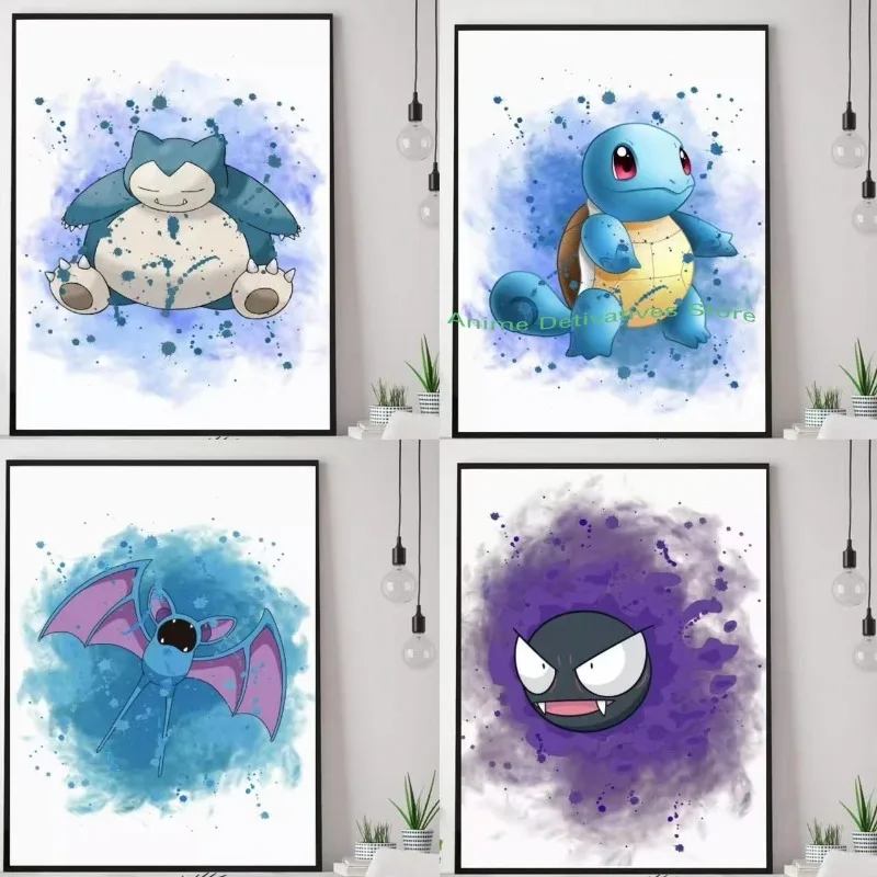 Japanese Anime Peripheral Pokemon Poster Decor Pikachu Charizard Wall Art Watercolor Canvas Painting Modern Room Decor Picture
Japanese Anime Peripheral Pokemon Poster Decor Pikachu Charizard Wall Art Watercolor Canvas Painting Modern Room Decor Picture