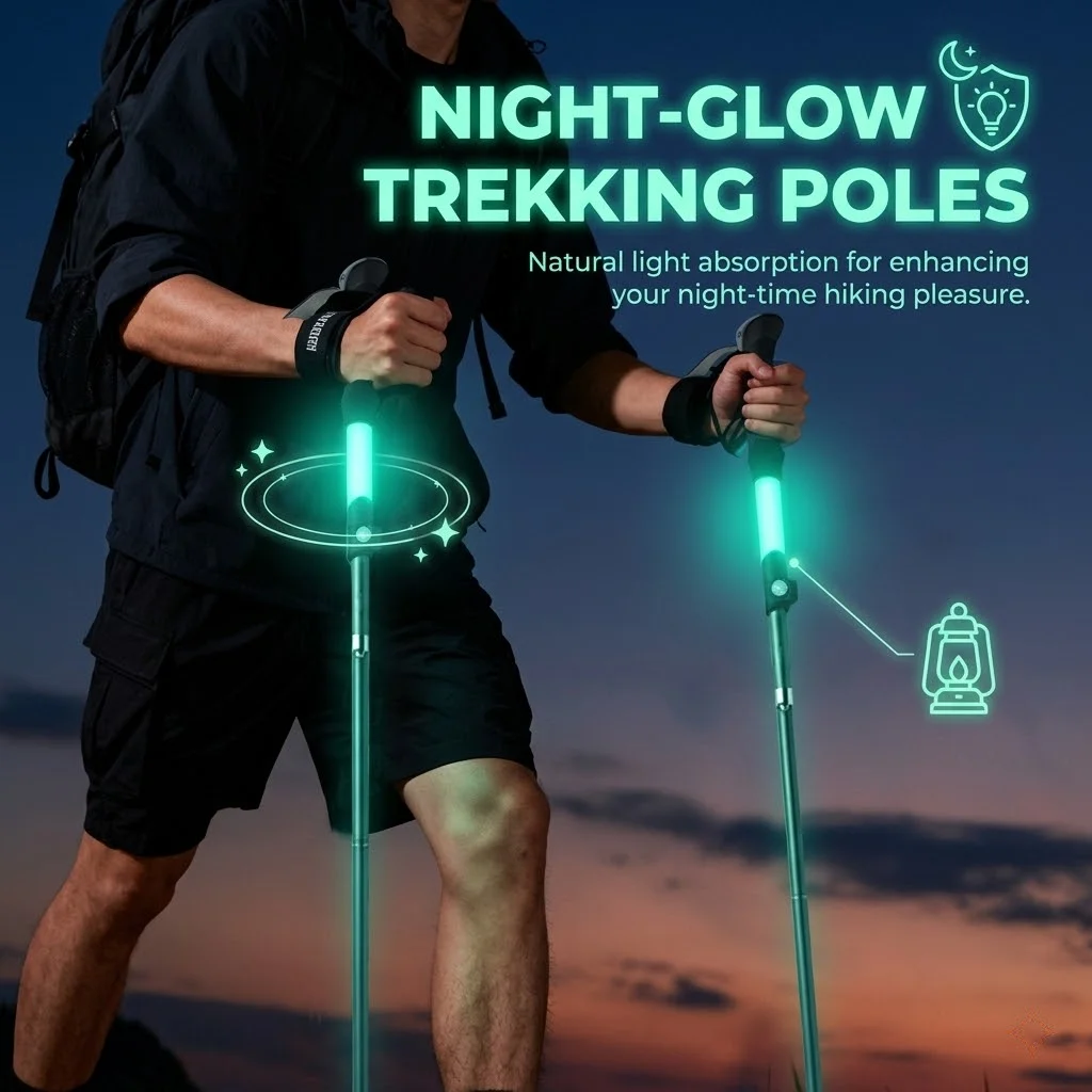 2pcs Luminous Hiking Stick with Silicone Light-emitting Feature Foldable and Extendable Lightweight Aluminum Alloy Hiking Stick
2pcs Luminous Hiking Stick with Silicone Light-emitting Feature Foldable and Extendable Lightweight Aluminum Alloy Hiking Stick