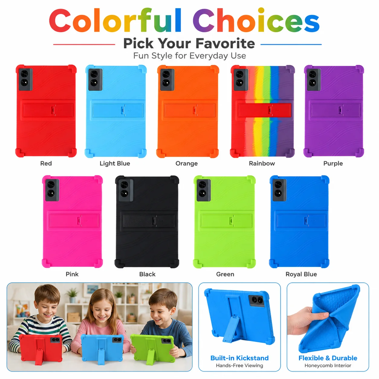 For TABWEE T60 12.2 inch Tablet Case, Soft Silicone Shockproof Protective Cover with Adjustable Stand
For TABWEE T60 12.2 inch Tablet Case, Soft Silicone Shockproof Protective Cover with Adjustable Stand