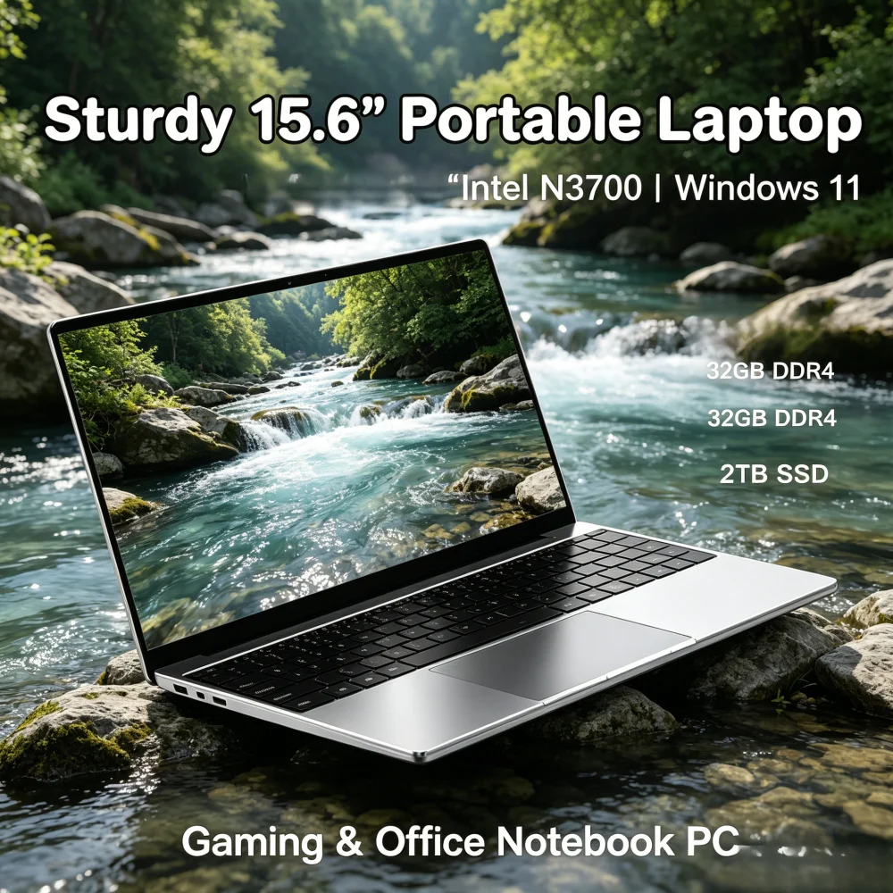 Sturdy 15.6" Portable Laptop Intel N3700 Win11 32GB DDR4 2TB SSD Gaming & Office Notebook PC
Sturdy 15.6" Portable Laptop Intel N3700 Win11 32GB DDR4 2TB SSD Gaming & Office Notebook PC