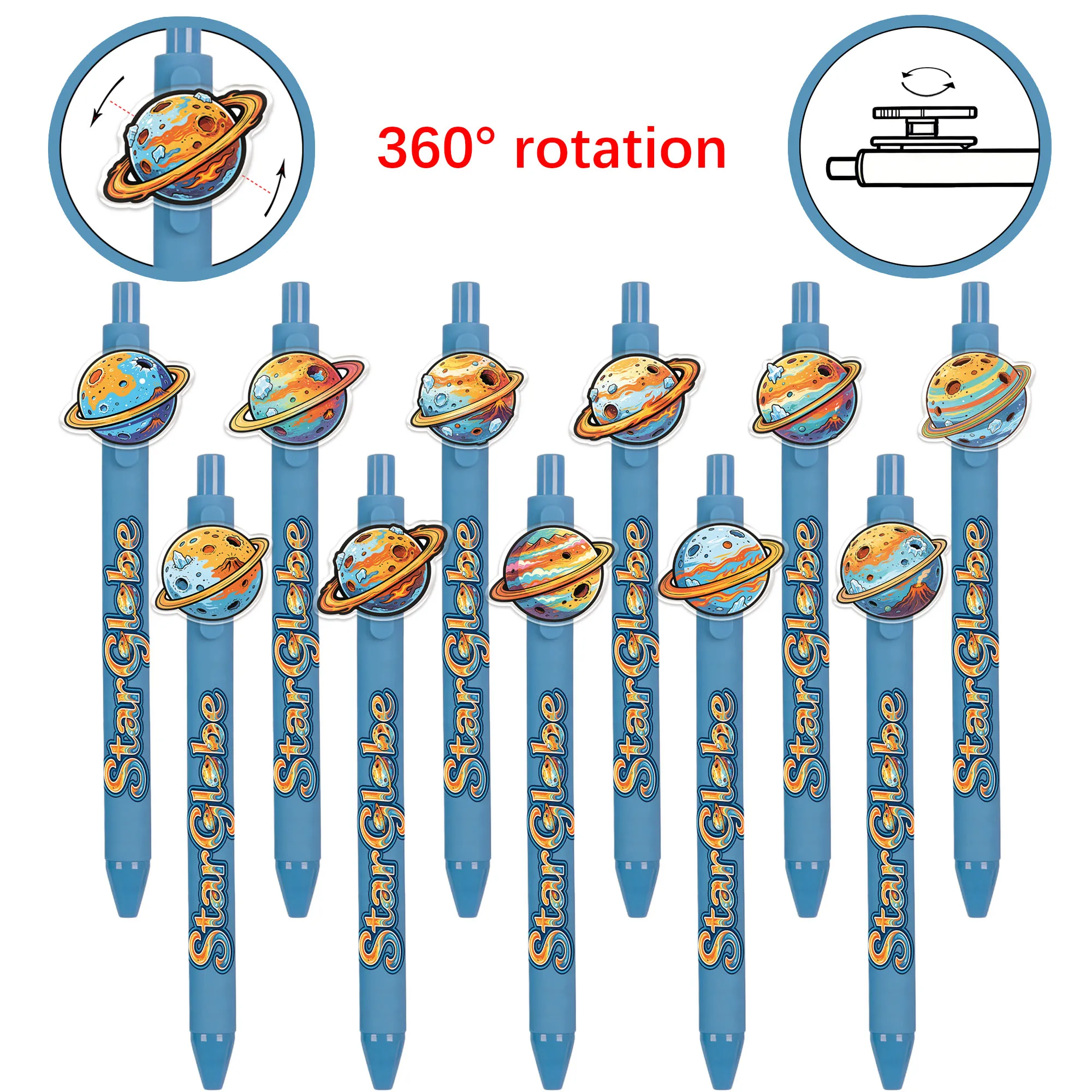 11 PCS Planet-themed ballpoint pens. Easy to use, convenient to press for signing. Random patterns.
11 PCS Planet-themed ballpoint pens. Easy to use, convenient to press for signing. Random patterns.