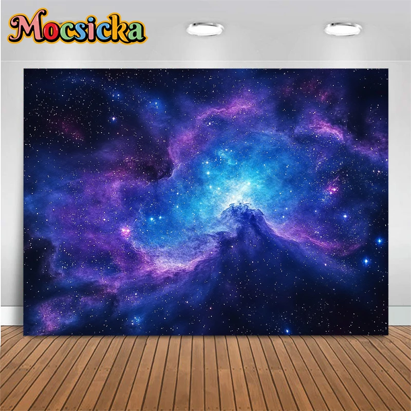 Mocsicka Photography Backdrops Colorful Universe Starry Sky Background Decorations Baby Birthday Party Photo Props Studio Banner
Mocsicka Photography Backdrops Colorful Universe Starry Sky Background Decorations Baby Birthday Party Photo Props Studio Banner