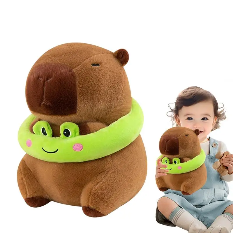 Capybara Stuffed Animal Cute Capybara With Frog Swimming Rings Doll Toys Soft And Adorable Cartoon Stuffed Plushies For Living
Capybara Stuffed Animal Cute Capybara With Frog Swimming Rings Doll Toys Soft And Adorable Cartoon Stuffed Plushies For Living