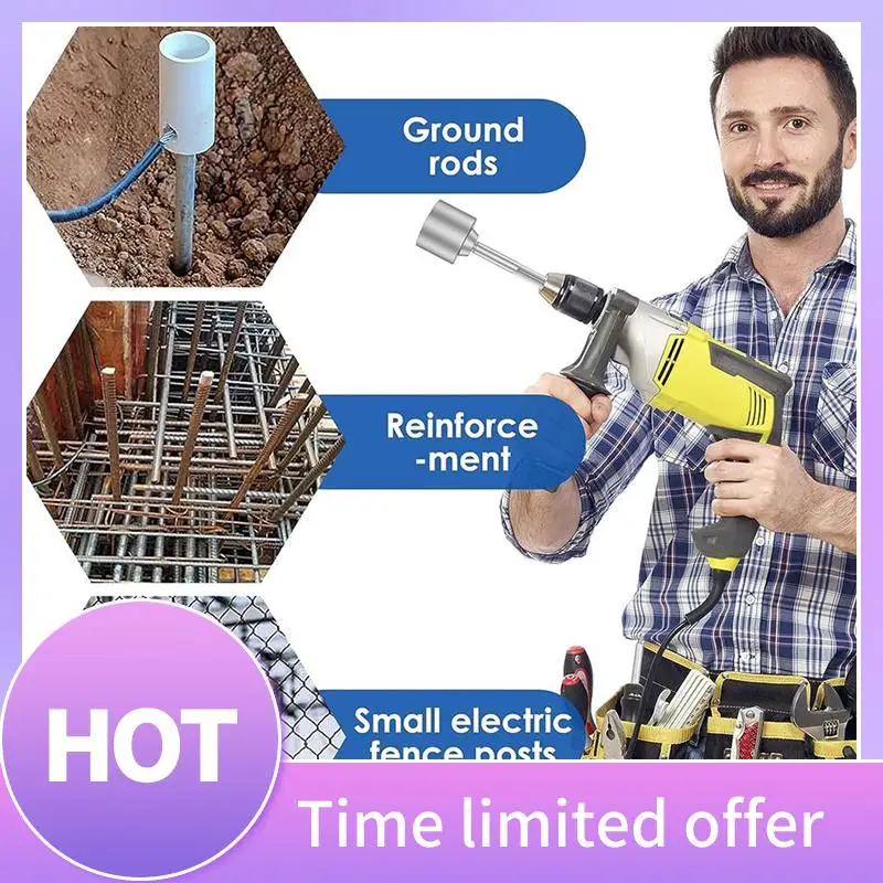 SDS Plus Ground Rod Driver For Rotary Hammer Drills Metal , Ground Rod Bits Driver Socket For GBH-3-28 GBH2-26 Silver (21Mm)
SDS Plus Ground Rod Driver For Rotary Hammer Drills Metal , Ground Rod Bits Driver Socket For GBH-3-28 GBH2-26 Silver (21Mm)