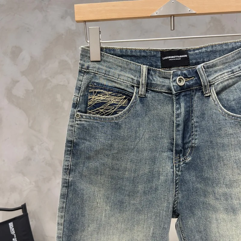 Retro American Denim Jeans Men's High End Casual Pants New Waed Vintage Pants Slim Fit Cuffed Pants Youth Faion
Retro American Denim Jeans Men's High End Casual Pants New Waed Vintage Pants Slim Fit Cuffed Pants Youth Faion