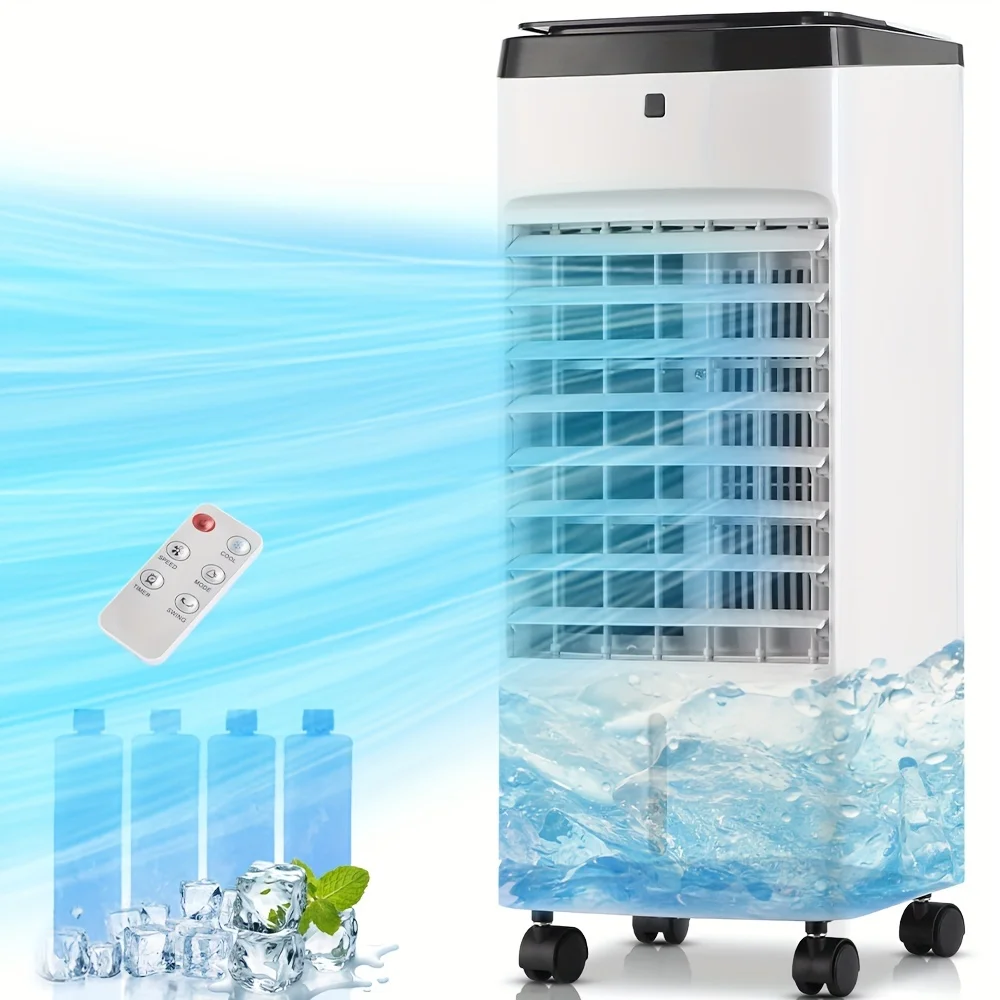 3-IN-1 Evaporative Air Cooler For Room, 22IN Swamp Cooler Evaporative Cooler For Indoor Use, Cooling Fan With Remote Control, 12H Timer, 6 Ice Packs
3-IN-1 Evaporative Air Cooler For Room, 22IN Swamp Cooler Evaporative Cooler For Indoor Use, Cooling Fan With Remote Control, 12H Timer, 6 Ice Packs