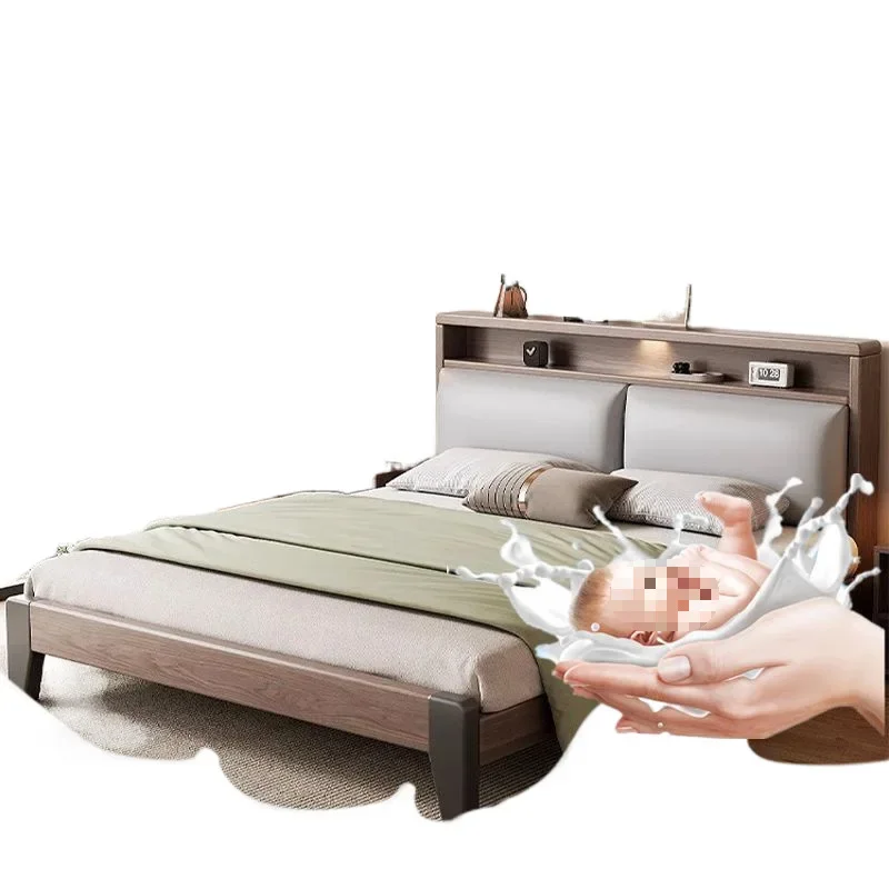 Solid wood bed Simple modern home master bedroom Nordic style double bed E****my rental room Adult single bed
Solid wood bed Simple modern home master bedroom Nordic style double bed E****my rental room Adult single bed