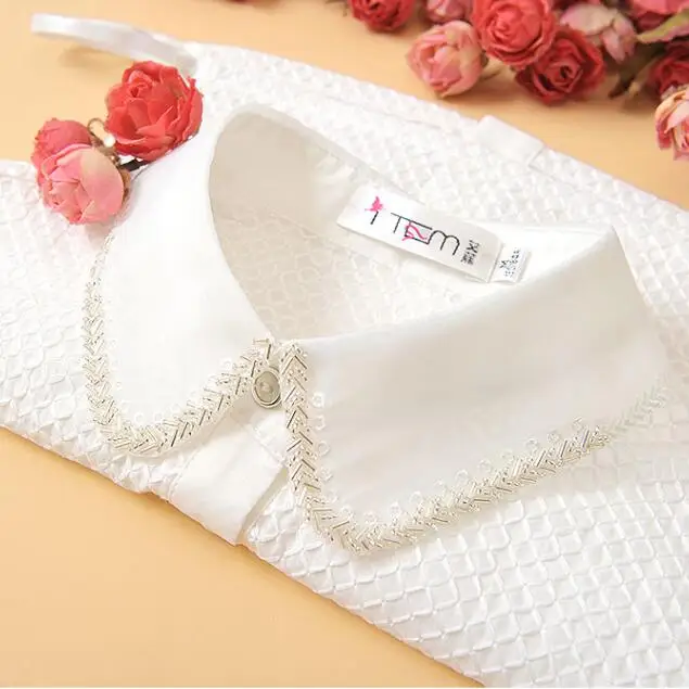 Women Fake Collar Shirt Underwear Blouse Necks Beading Shiny Decoration Whtie Fashion
Women Fake Collar Shirt Underwear Blouse Necks Beading Shiny Decoration Whtie Fashion