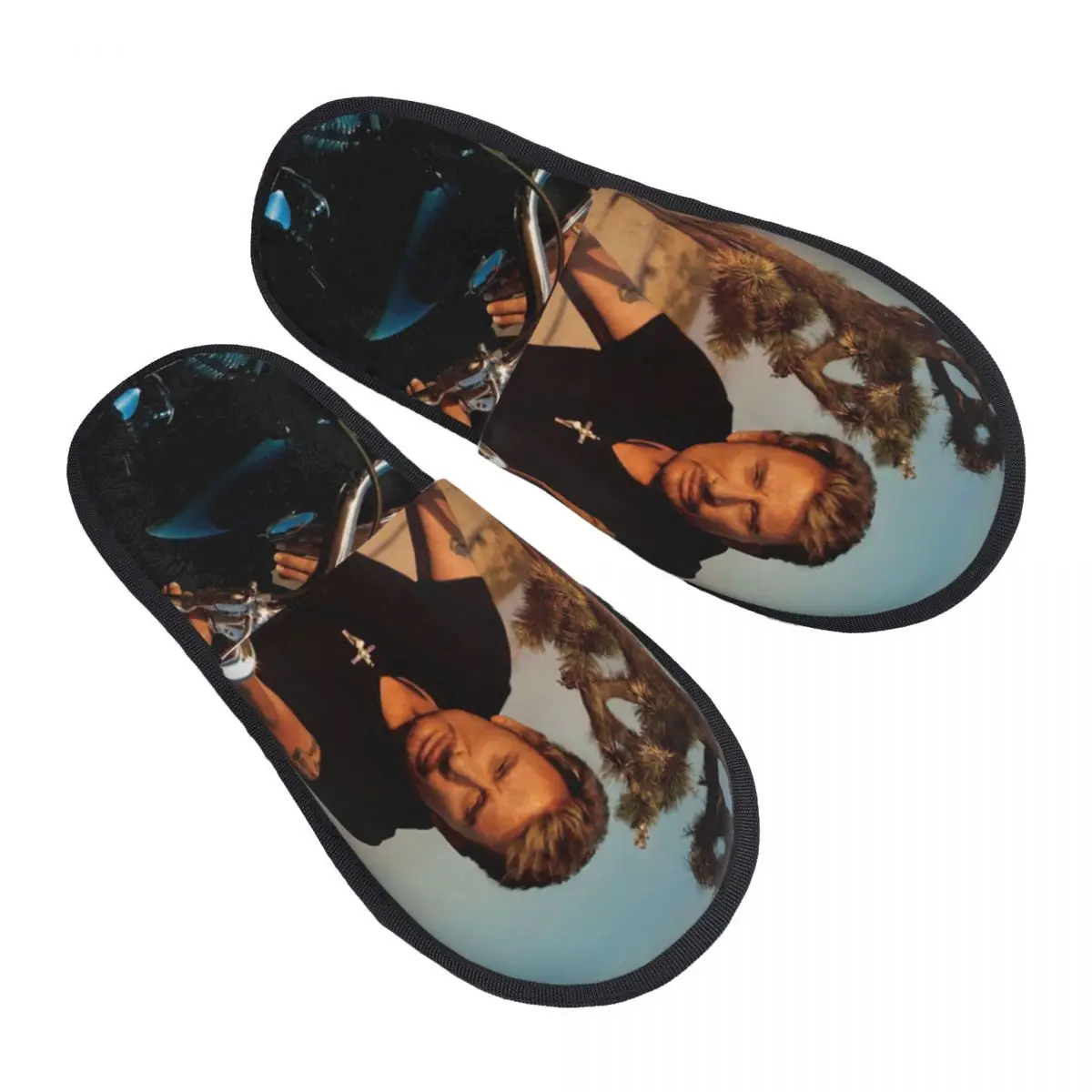Custom Motorcycle Johnny Hallyday Soft Memory Foam House Slippers Women French Rock Singer Comfy Warm Anti-skid Sole Slipper
Custom Motorcycle Johnny Hallyday Soft Memory Foam House Slippers Women French Rock Singer Comfy Warm Anti-skid Sole Slipper