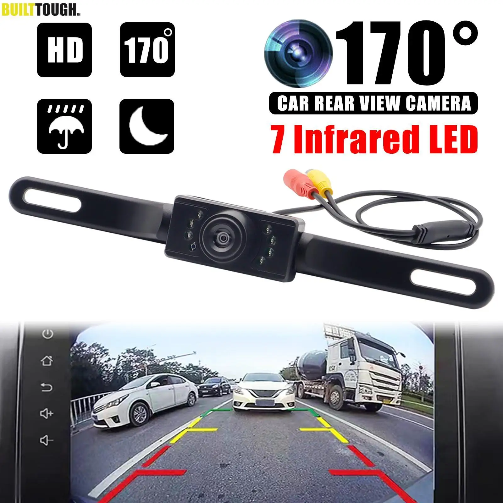 Universal Car Rear View Backup Parking Camera Kit Night Vision HD CMOS Color Image Reverse Shockproof Waterproof Easy To Install
Universal Car Rear View Backup Parking Camera Kit Night Vision HD CMOS Color Image Reverse Shockproof Waterproof Easy To Install