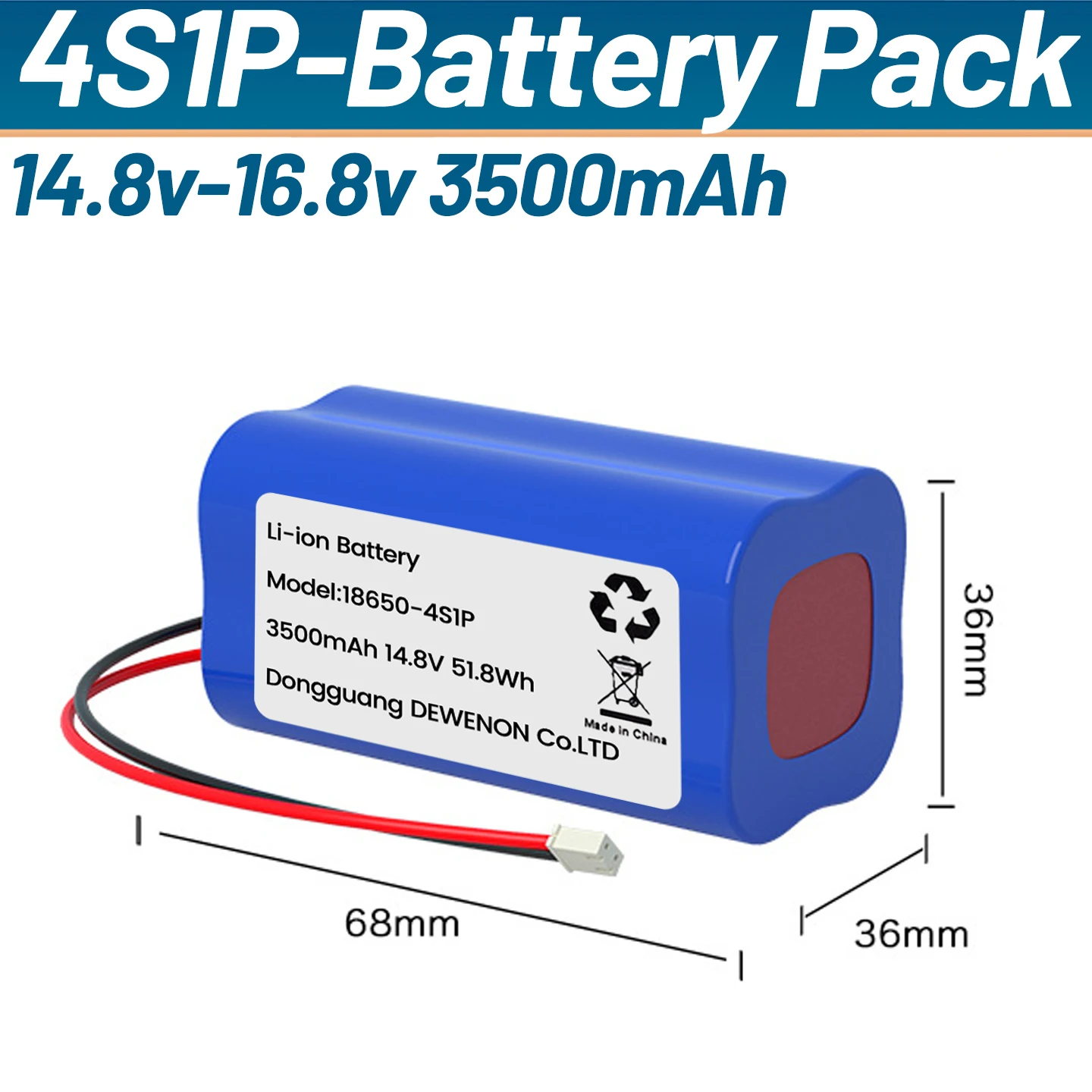14.4V 14.8V 16.8V 3500mAh 18650 4S1P Rechargeable Li-ion Battery Pack For Fascia Gun Interchangeable Massager Accessories
14.4V 14.8V 16.8V 3500mAh 18650 4S1P Rechargeable Li-ion Battery Pack For Fascia Gun Interchangeable Massager Accessories