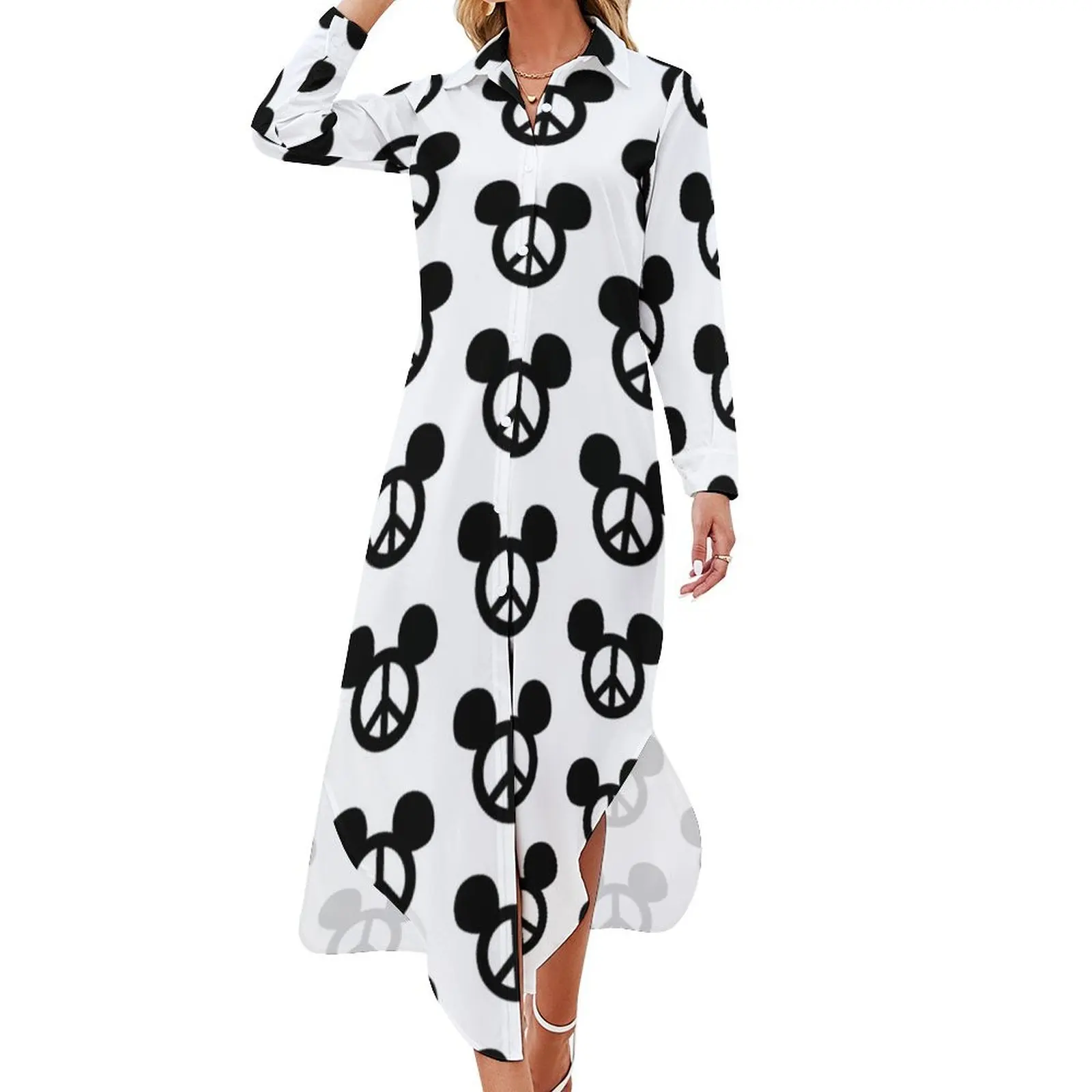 Mouse Head Long Sleeved Shirt Dress dress korean style dresses summer woman 2024
Mouse Head Long Sleeved Shirt Dress dress korean style dresses summer woman 2024