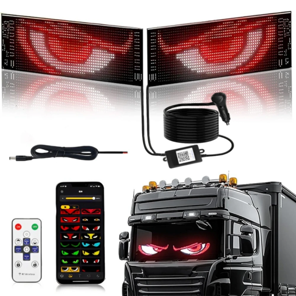 Devil Eyes Light Car Programmable Flexible Car Window Screen LED Eyes Animated Glowing Car Eye Light For Windshield
Devil Eyes Light Car Programmable Flexible Car Window Screen LED Eyes Animated Glowing Car Eye Light For Windshield