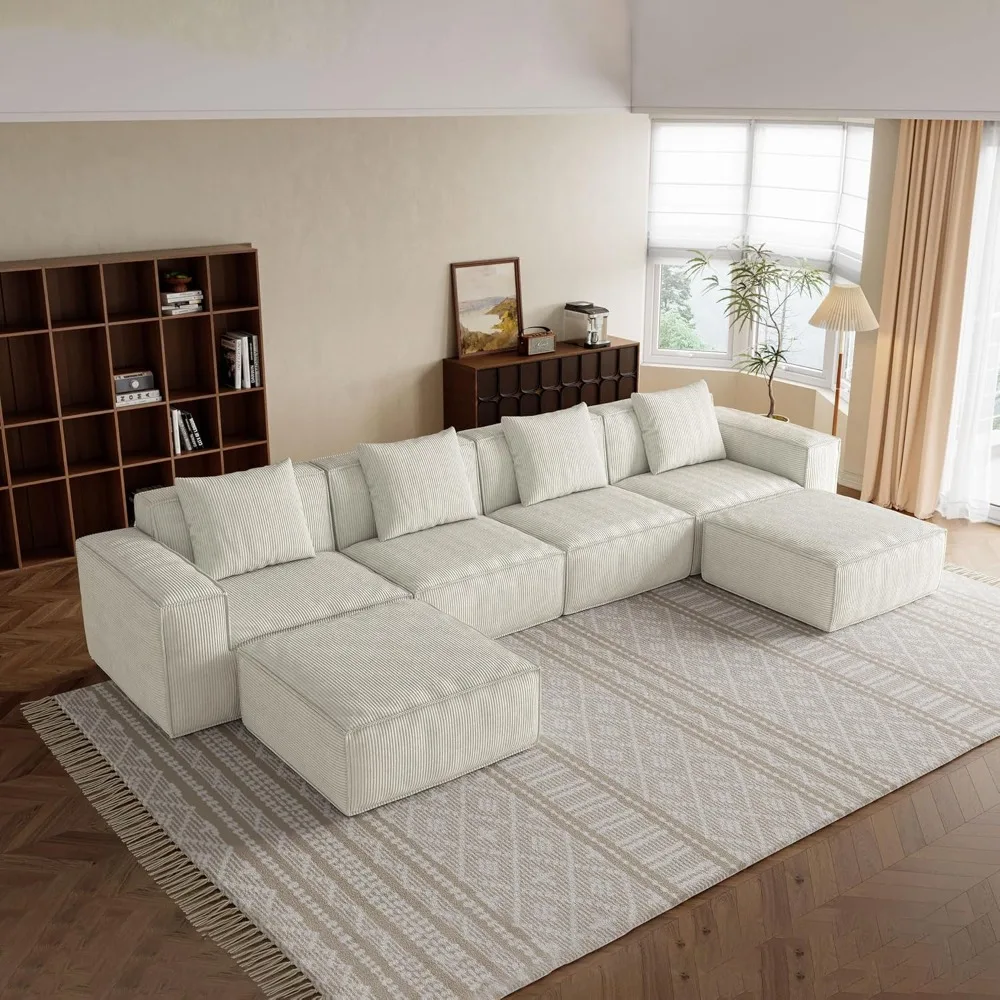 Cloud Couch Sectional, 149.5" Cloud Modular Sectional Couches for Living Room, Oversized U Shape Sofa with Ottomans, Corduroy Bo
Cloud Couch Sectional, 149.5" Cloud Modular Sectional Couches for Living Room, Oversized U Shape Sofa with Ottomans, Corduroy Bo