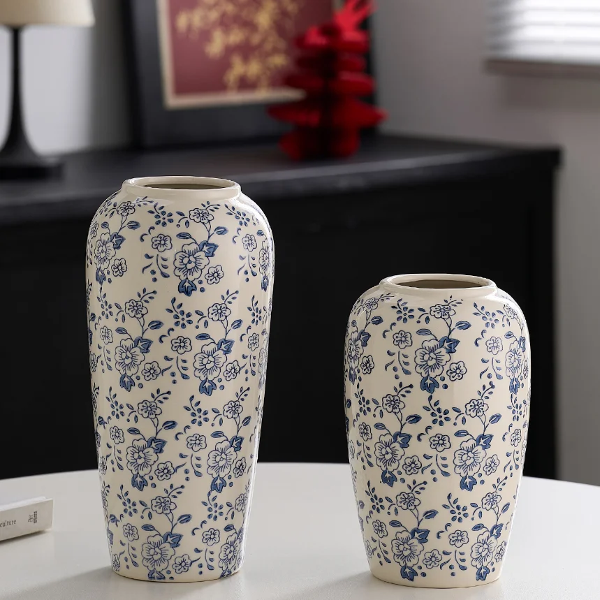 Vintage Handcrafted Ceramic Vase, Traditional Chinese Blue White Cylinder Flower Vase, Exquisite Home, Dining Table Decor
Vintage Handcrafted Ceramic Vase, Traditional Chinese Blue White Cylinder Flower Vase, Exquisite Home, Dining Table Decor