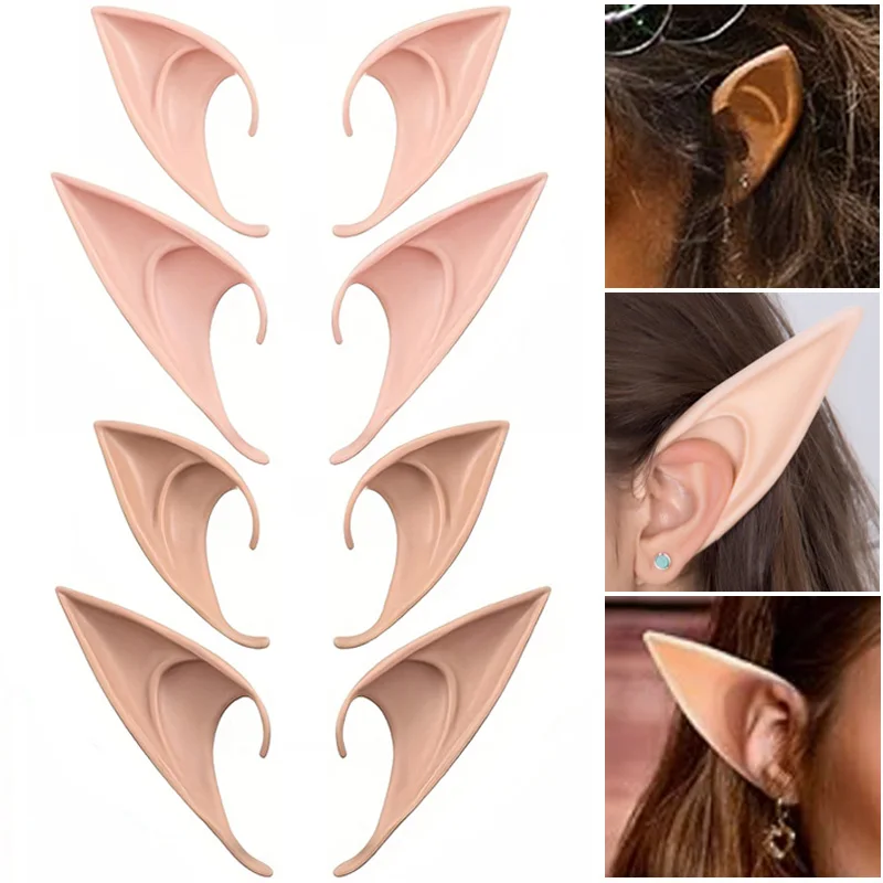 Halloween Latex Elf Ears Cosplay Fairy Elf Ear Soft Silicone Vampire Elven Ears Christmas Masquerade Party Costume Accessories
Halloween Latex Elf Ears Cosplay Fairy Elf Ear Soft Silicone Vampire Elven Ears Christmas Masquerade Party Costume Accessories