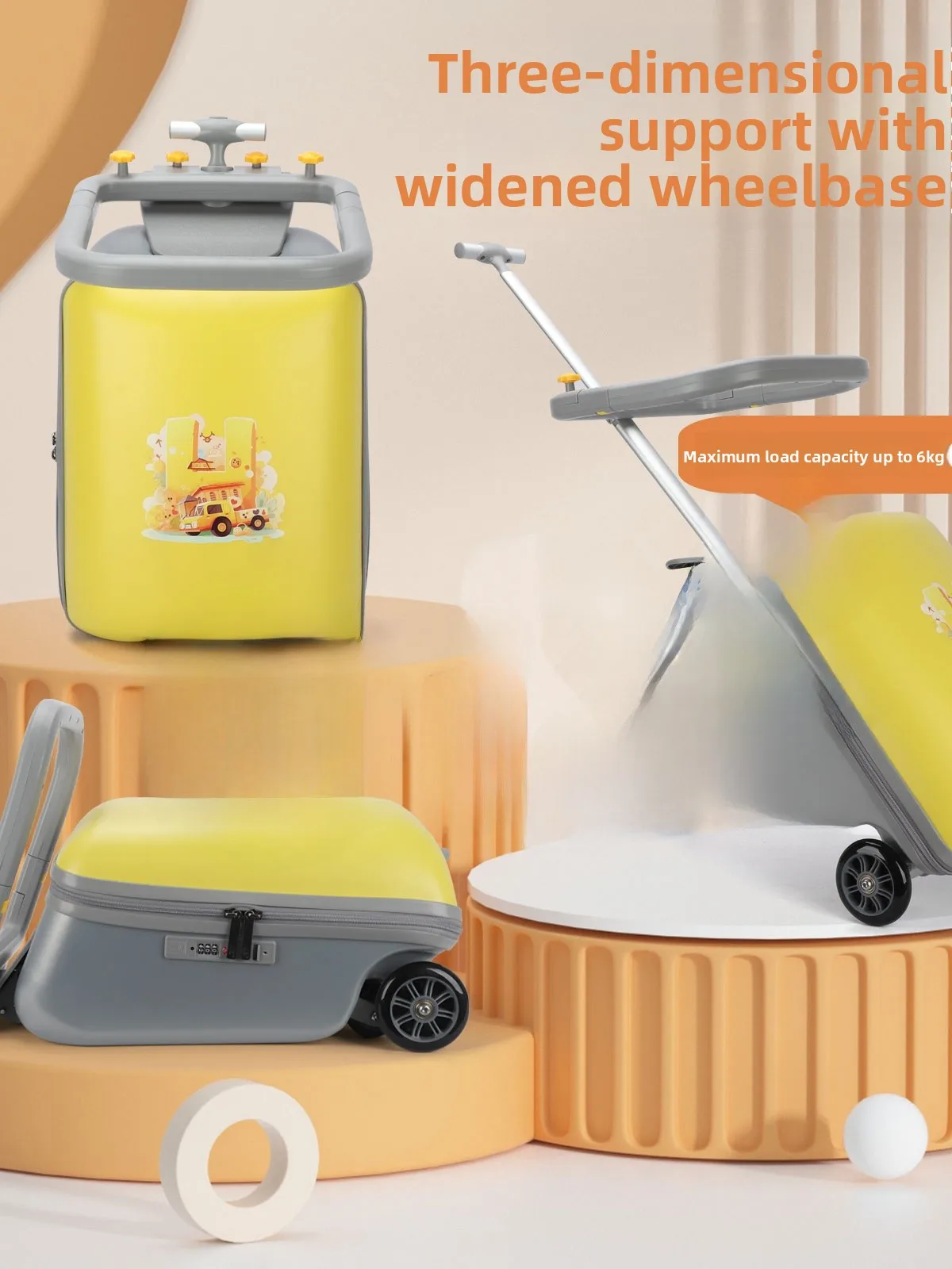 OKD2026 New Children's Rideable Lage 20-Inch Travel Suitcase Fem Cartoon Sle Polyester Inner Material Zipper Closure
OKD2026 New Children's Rideable Lage 20-Inch Travel Suitcase Fem Cartoon Sle Polyester Inner Material Zipper Closure