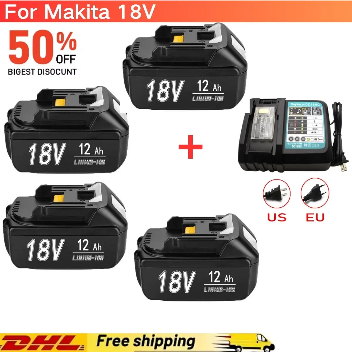 Для Makita 18 В 6/8/12 Ач аккумуляторная батарея 18650 литий-ионный элемент подходит для электроинструмента Makita BL1860 BL1830 BL1850
Для Makita 18 В 6/8/12 Ач аккумуляторная батарея 18650 литий-ионный элемент подходит для электроинструмента Makita BL1860 BL1830 BL1850