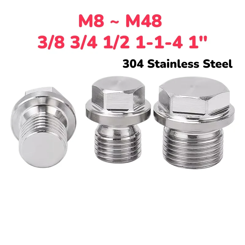 304 Stainless Steel M8 M10 M12 M14 M16 ~ M48 3/4 1/2 1-1-4 1" Hex End Cap Flange Outer Hexagon Solid Plug Oil Water Pipe Fitting
304 Stainless Steel M8 M10 M12 M14 M16 ~ M48 3/4 1/2 1-1-4 1" Hex End Cap Flange Outer Hexagon Solid Plug Oil Water Pipe Fitting