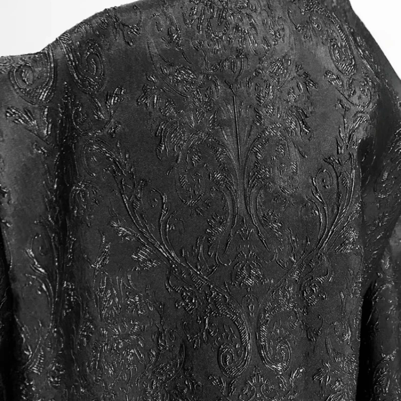 Black Metallic Thread Jacquard Fabric Vintage European Palace Pattern Fashion Designer Coat Jacket Apparel Fabrics for Sewing
Black Metallic Thread Jacquard Fabric Vintage European Palace Pattern Fashion Designer Coat Jacket Apparel Fabrics for Sewing