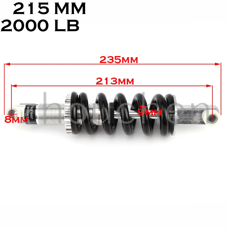 215MM rear suspension shock for 47cc 49CC super Minimoto ATV electric scooter mini Pocket Bike
215MM rear suspension shock for 47cc 49CC super Minimoto ATV electric scooter mini Pocket Bike