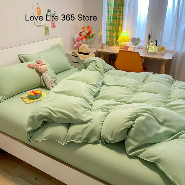Solid Bedding Set Soft Flat Sheets Duvet Quilt Cover Pillowcase Polyester Bed Linen for Single Queen Full Size Home Textiles
Solid Bedding Set Soft Flat Sheets Duvet Quilt Cover Pillowcase Polyester Bed Linen for Single Queen Full Size Home Textiles