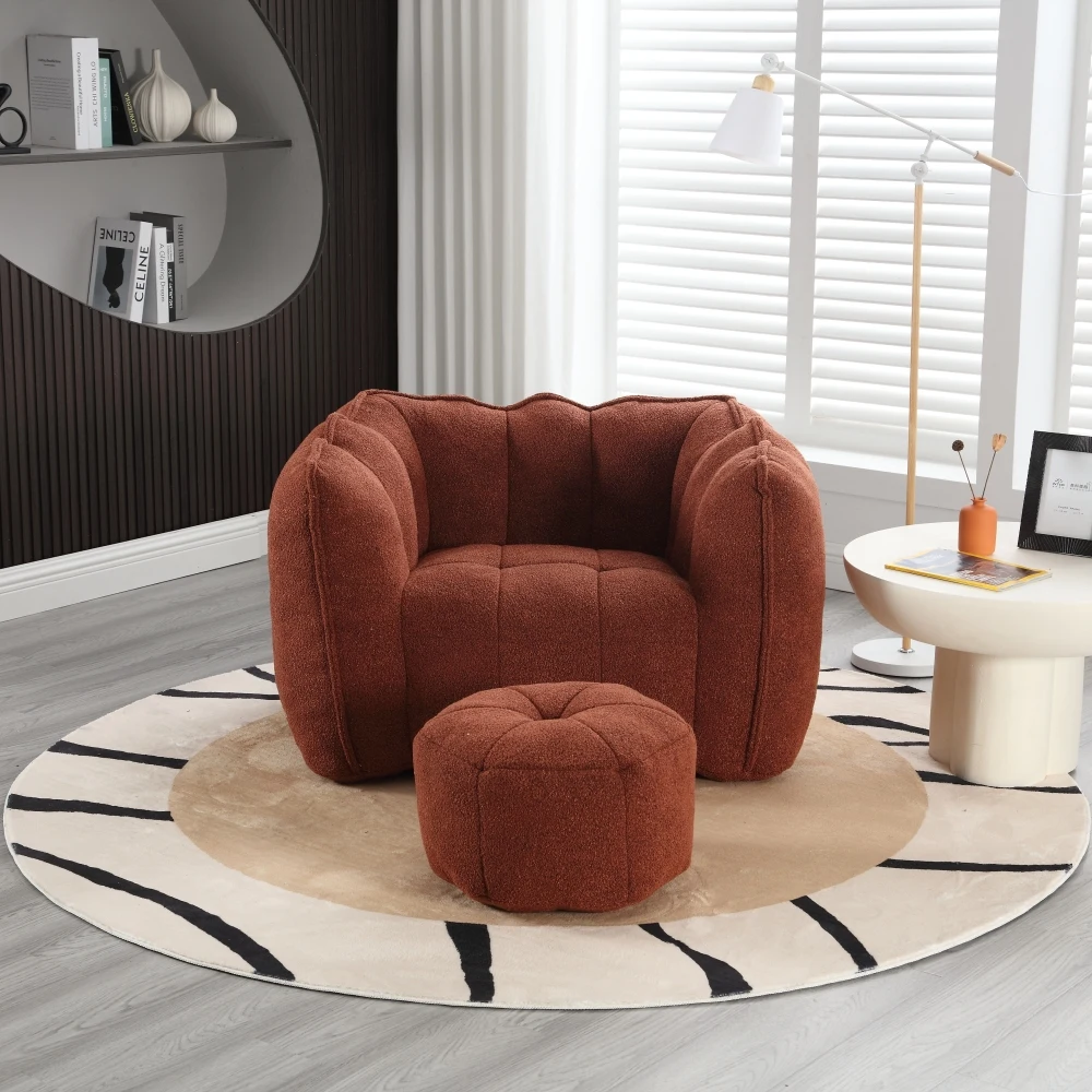 Soft Bean Bag Chair with High Resilient Foam(Chips)for living room and bedroom,Comfortable Square Lazy Sofa with Footstool
Soft Bean Bag Chair with High Resilient Foam(Chips)for living room and bedroom,Comfortable Square Lazy Sofa with Footstool