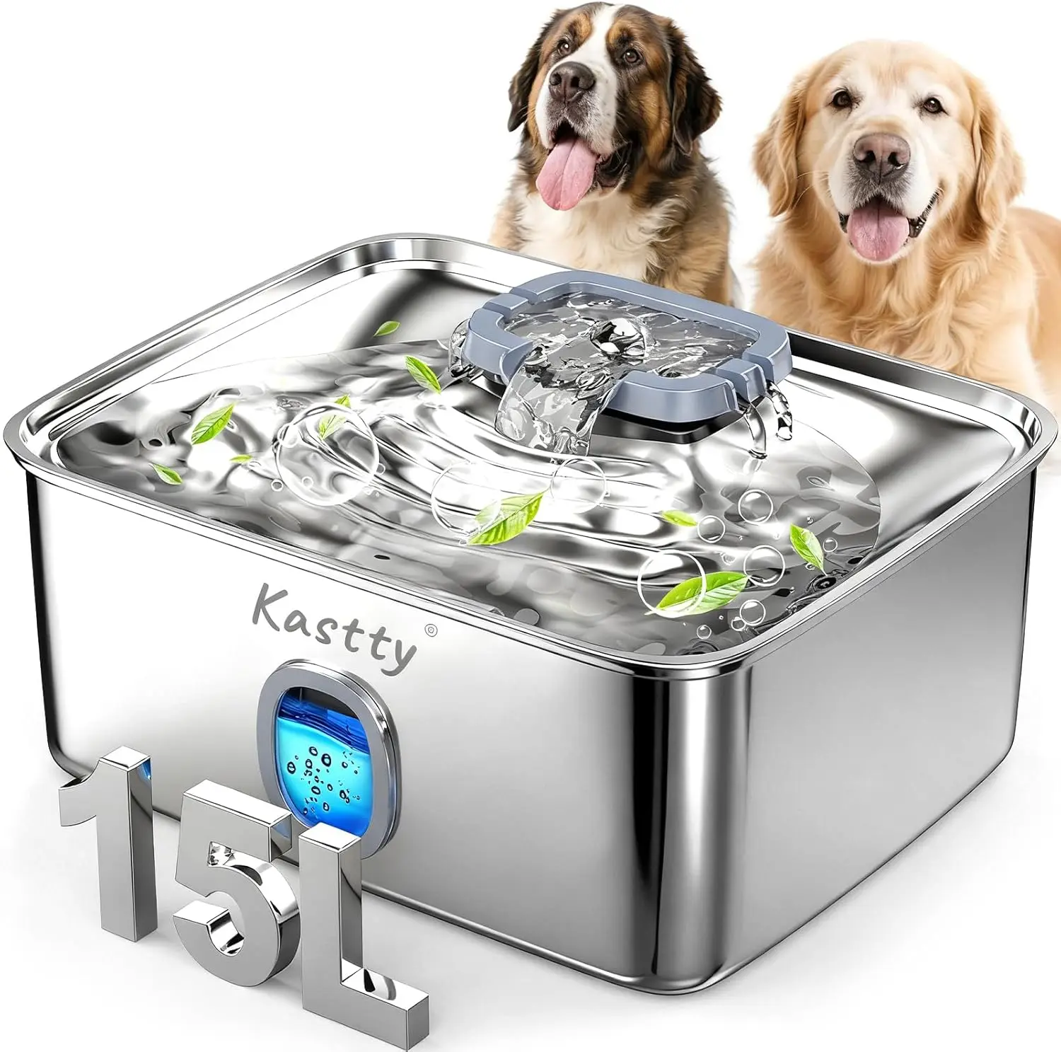 4 Gal Dog Water Fountain for Large Dogs,15L Stainless Steel Dog Water Bowl Dispenser Triple Filtration,Ultra Quiet Automatic
4 Gal Dog Water Fountain for Large Dogs,15L Stainless Steel Dog Water Bowl Dispenser Triple Filtration,Ultra Quiet Automatic