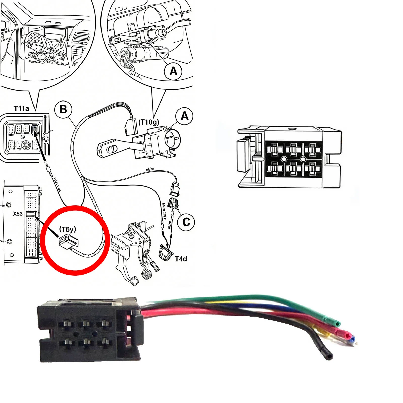 6-Pin Cruise Control Cable Loom Connector For Skoda Fabia Roomster Seat Cordoba Ibiza Vw Polo Transporter 6Q0937702
6-Pin Cruise Control Cable Loom Connector For Skoda Fabia Roomster Seat Cordoba Ibiza Vw Polo Transporter 6Q0937702