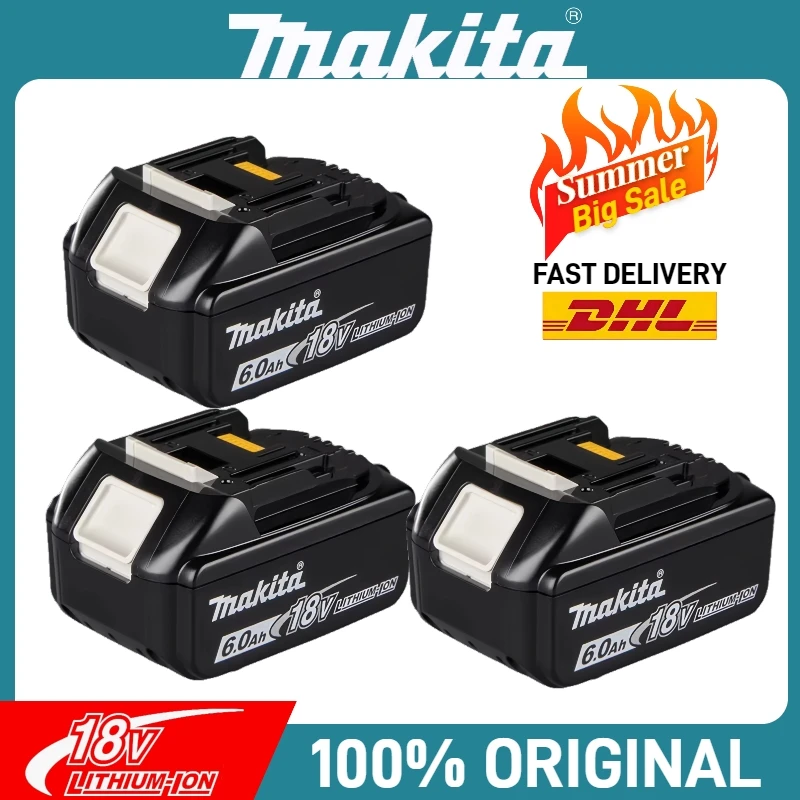 Genuine Makita 18V Batter 6.0Ah Rechargeable, For Makita BL1830 BL1830B BL1840 BL1840B BL1850 BL1850B Power Tools Batteries
Genuine Makita 18V Batter 6.0Ah Rechargeable, For Makita BL1830 BL1830B BL1840 BL1840B BL1850 BL1850B Power Tools Batteries