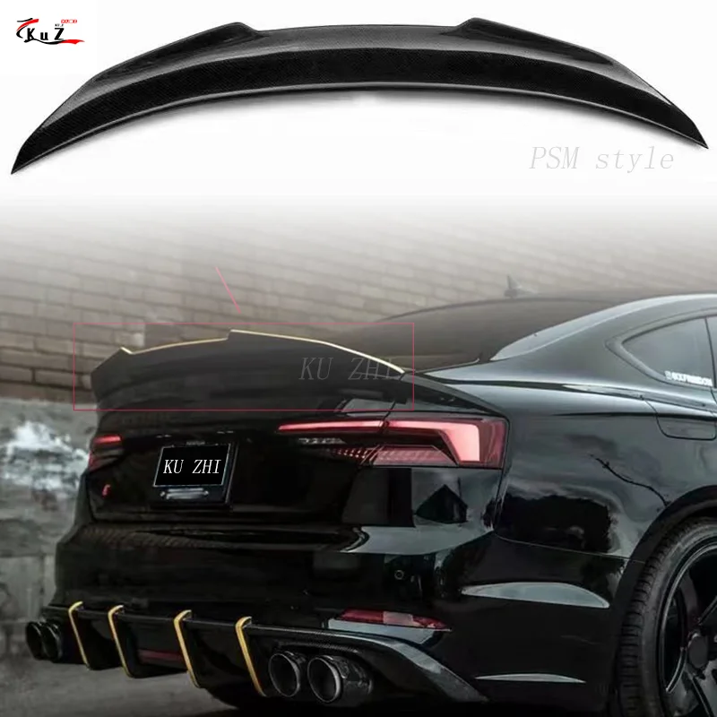 Автомобильный спойлер для Audi A5, S5, RS5, B9, 4-дверный купе, Sportback, стиль PSM, кованый, из натурального углеродного волокна, крыло багажника 2017-2024
Автомобильный спойлер для Audi A5, S5, RS5, B9, 4-дверный купе, Sportback, стиль PSM, кованый, из натурального углеродного волокна, крыло багажника 2017-2024