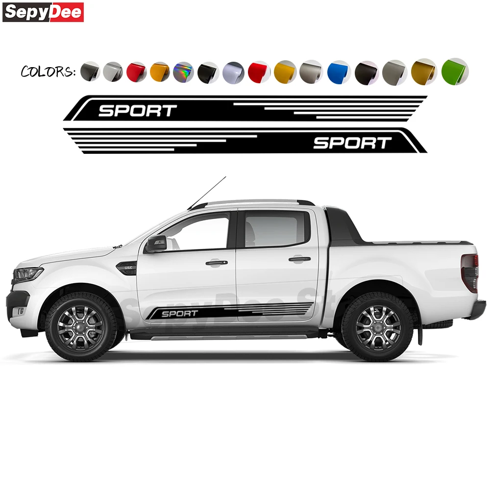 2Pcs Car Door Side Stripe Stickers for Ford Ranger Racing Sport Body Rocker Panel Vinyl Film Decal Car Accessories
2Pcs Car Door Side Stripe Stickers for Ford Ranger Racing Sport Body Rocker Panel Vinyl Film Decal Car Accessories