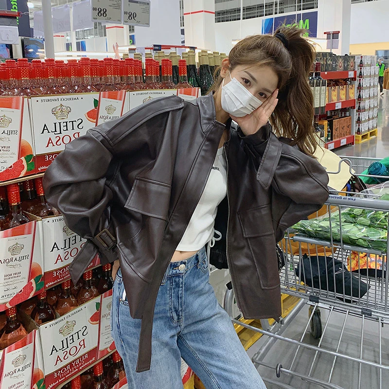 2024 New Spring Loose Standing Collar Short Leather Jacket Motorcycle Street Explosion Loose Casual Versatile Jacket For Women
2024 New Spring Loose Standing Collar Short Leather Jacket Motorcycle Street Explosion Loose Casual Versatile Jacket For Women