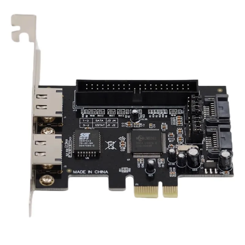 Преобразование PCI-E в SATA3 IDE PCIE SATA3.0 Плата расширения JM363 настольная Плата расширения PCI-E на SATA3.0
Преобразование PCI-E в SATA3 IDE PCIE SATA3.0 Плата расширения JM363 настольная Плата расширения PCI-E на SATA3.0